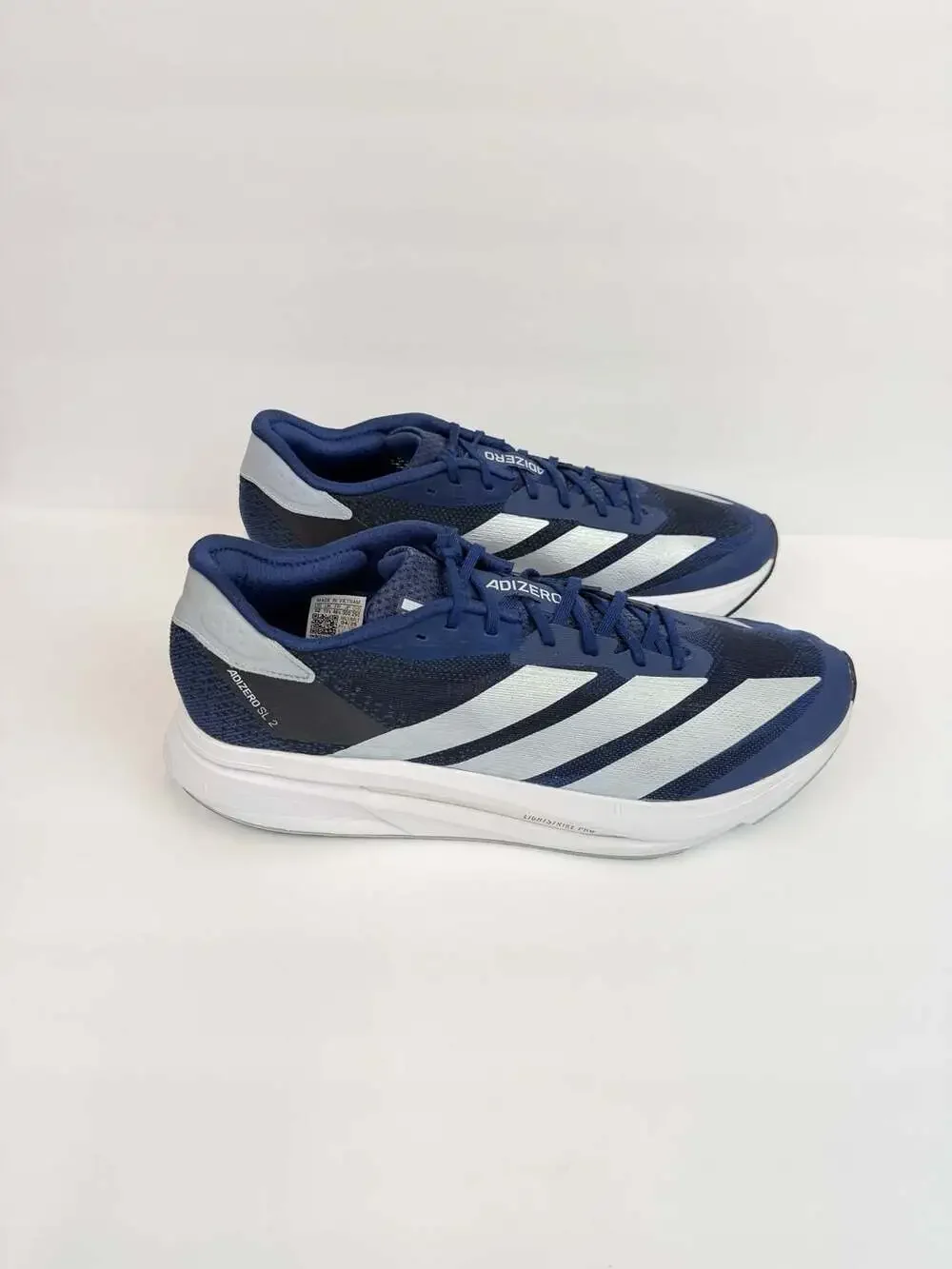 Adidas Adizero SL 2 Running Shoes - Dark Blue Silver Metallic Size 10.5